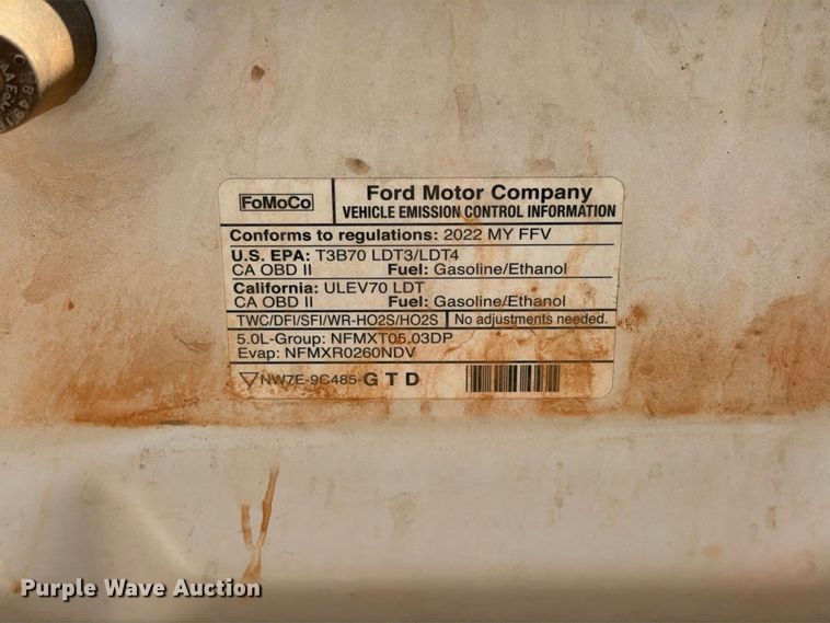 image for item FI0464 2022 Ford F150 XLT Crew Cab pickup truck