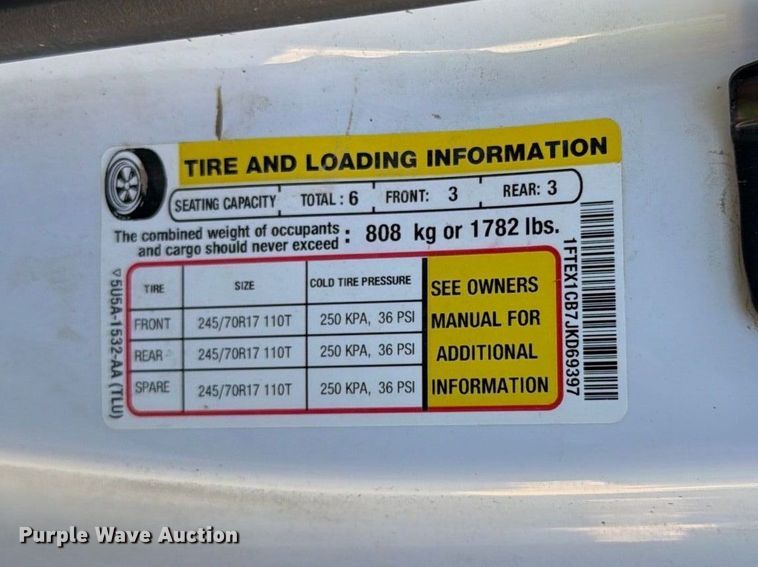 image for item FI2056 2018 Ford F150 Ext. Cab pickup truck