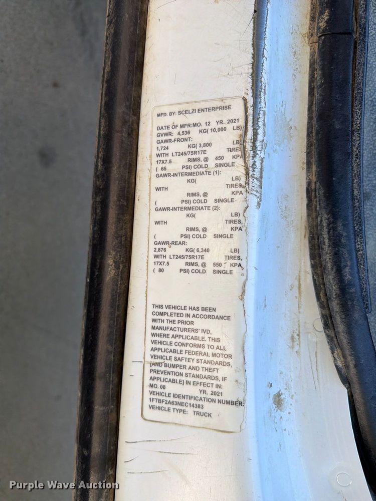image for item FI2060 2022 Ford F250 utility bed pickup truck