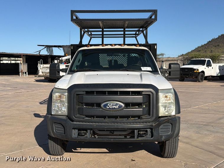 image for item FI2087 2011 Ford F550 Super Duty Crew Cab flatbed truck