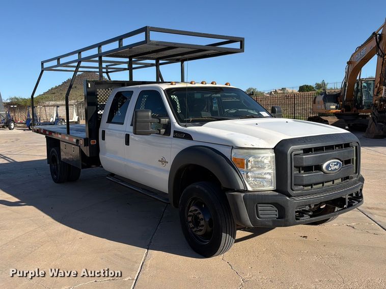 image for item FI2087 2011 Ford F550 Super Duty Crew Cab flatbed truck
