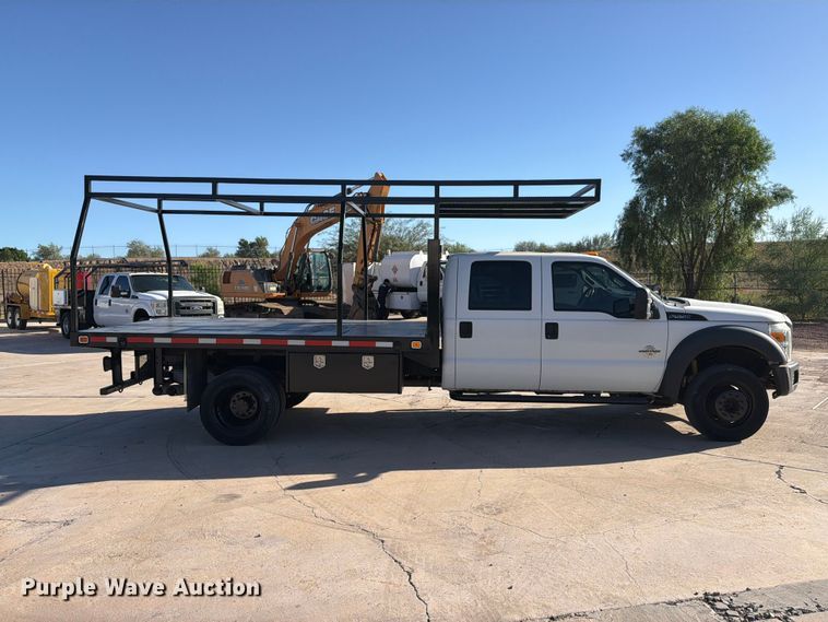 image for item FI2087 2011 Ford F550 Super Duty Crew Cab flatbed truck