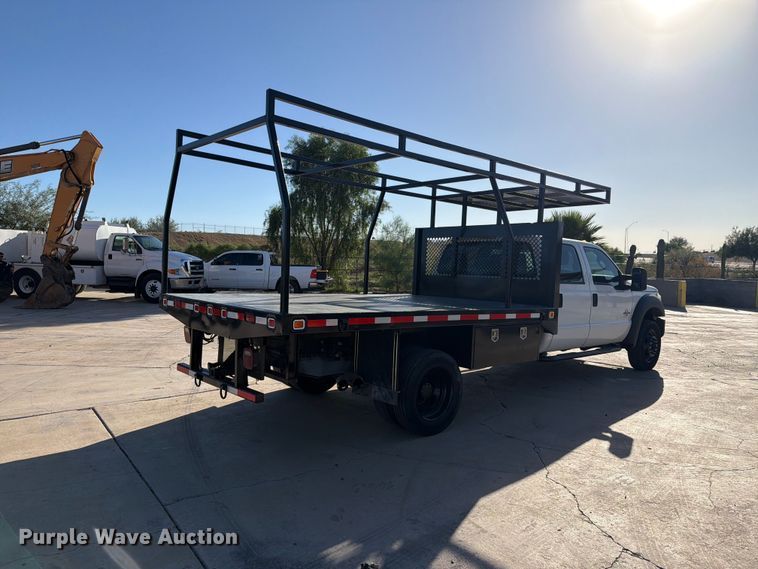 image for item FI2087 2011 Ford F550 Super Duty Crew Cab flatbed truck