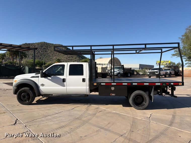 image for item FI2087 2011 Ford F550 Super Duty Crew Cab flatbed truck