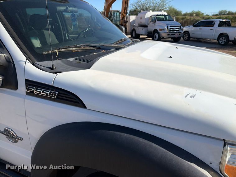 image for item FI2087 2011 Ford F550 Super Duty Crew Cab flatbed truck