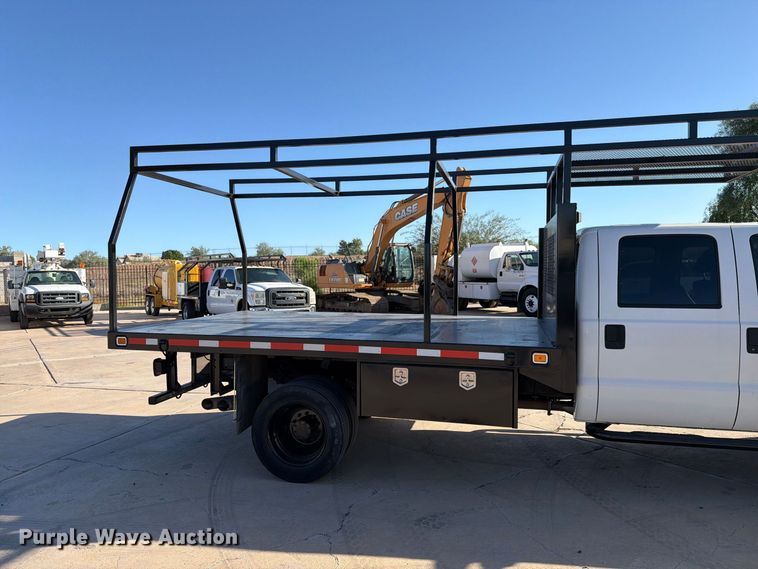 image for item FI2087 2011 Ford F550 Super Duty Crew Cab flatbed truck