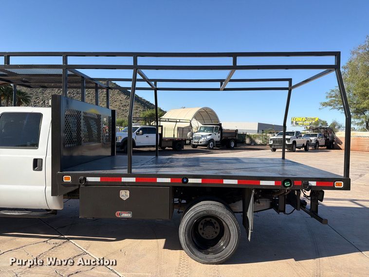 image for item FI2087 2011 Ford F550 Super Duty Crew Cab flatbed truck