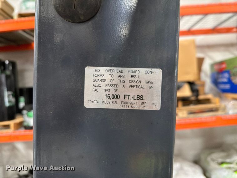 image for item FI2107 2001 Toyota 7FGU18 forklift