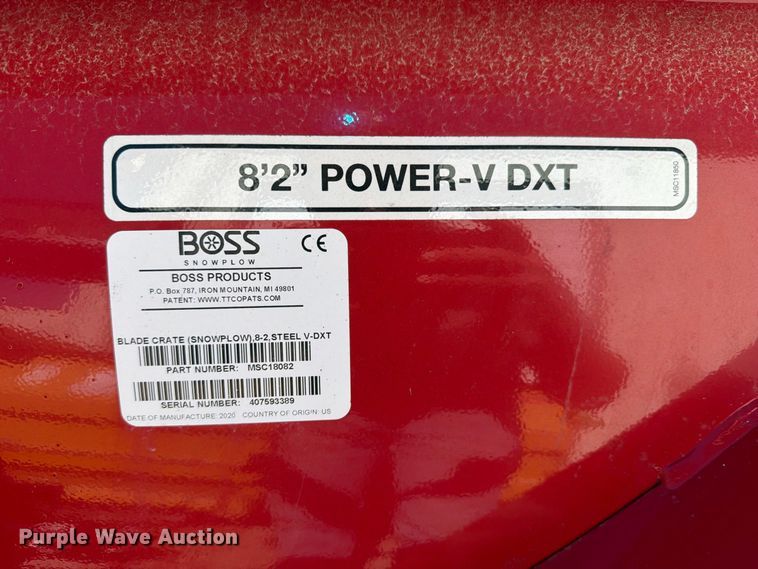 image for item FJ2032 2020 Boss Power-V DXT V-Plow