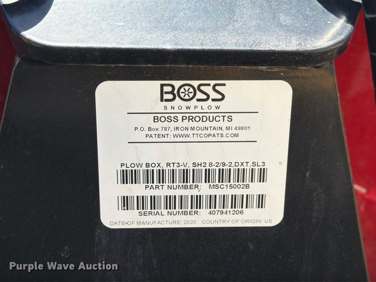 image for item FJ2032 2020 Boss Power-V DXT V-Plow