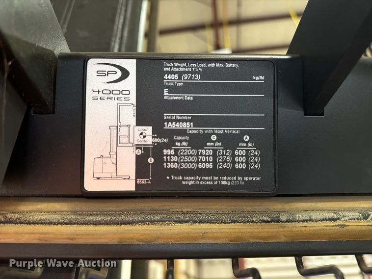 image for item FJ2036 2018 Crown SP4050-30 forklift