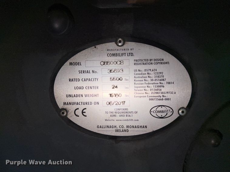 image for item FJ2047 2017 CombiLift CB6600 forklift