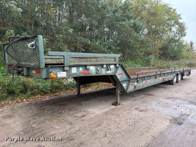 image for item FJ2049 1993 Wilson 4470 FT Muv-all drop deck hydraulic tail equipment trailer