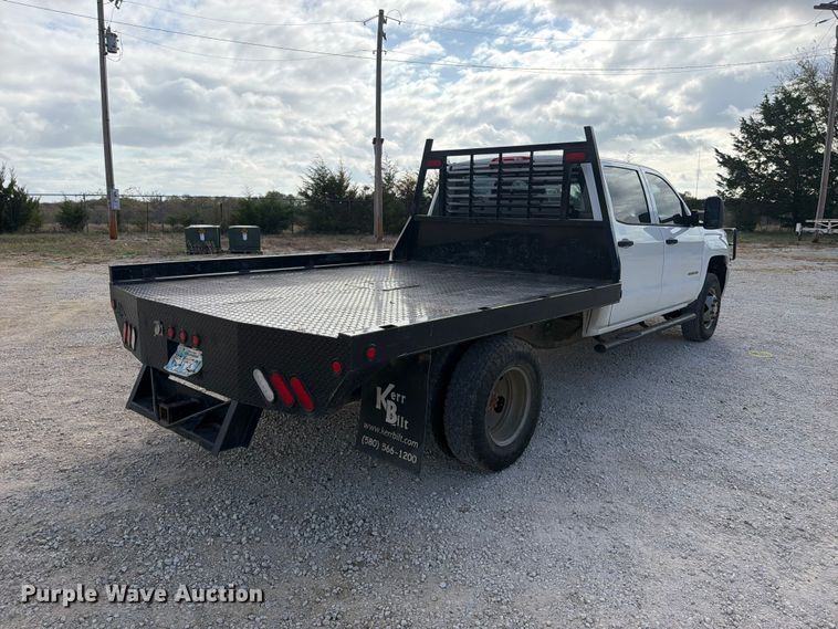 image for item FK5310 2017 Chevrolet Silverado 3500HD Crew Cab flatbed pickup truck