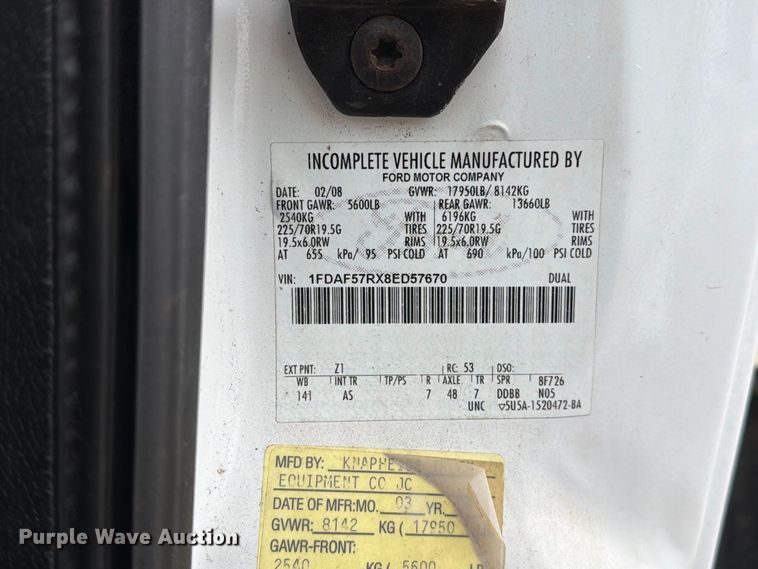 image for item FM6546 2008 Ford F550 Super Duty XL flatbed truck