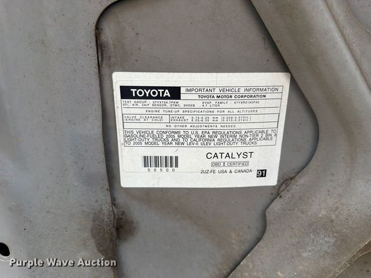 image for item FM6609 2005 Toyota Tundra SR5 Ext. Cab pickup truck