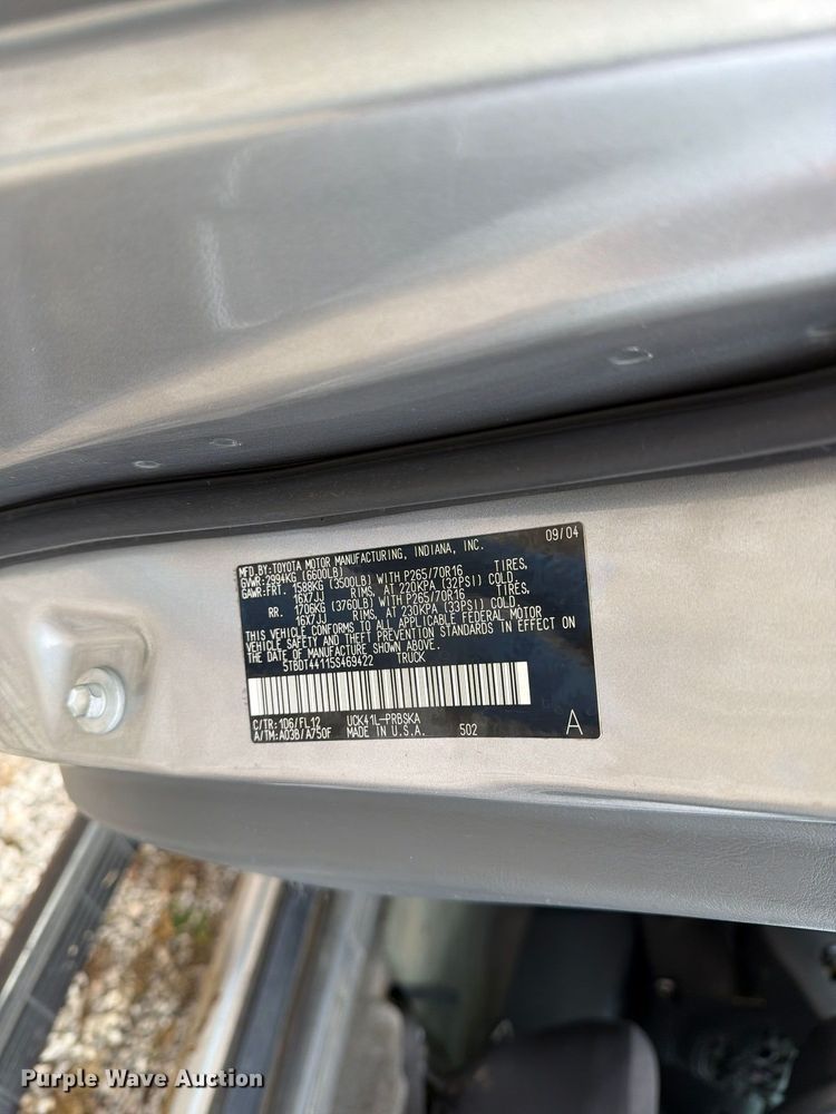 image for item FM6609 2005 Toyota Tundra SR5 Ext. Cab pickup truck
