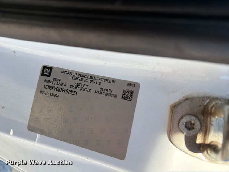 image for item FM6611 2015 Chevrolet Silverado 3500HD utility bed pickup truck