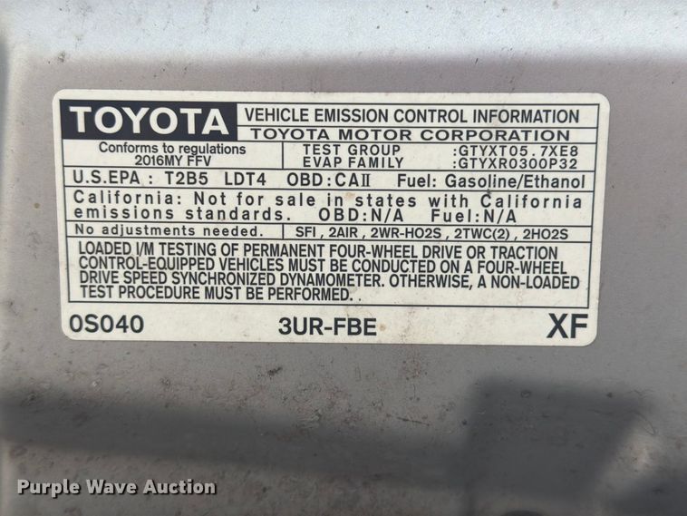 image for item FN2069 2016 Toyota Tundra pickup truck