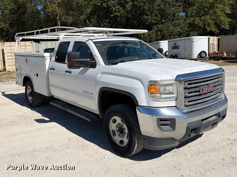 image for item FN2648 2016 GMC Sierra 2500HD Crew Cab utility bed pickup truck
