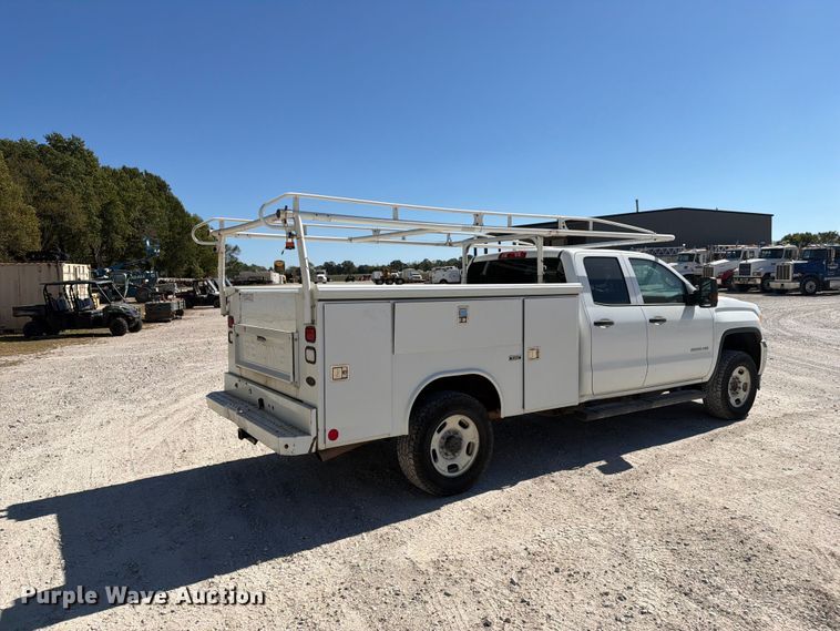 image for item FN2648 2016 GMC Sierra 2500HD Crew Cab utility bed pickup truck