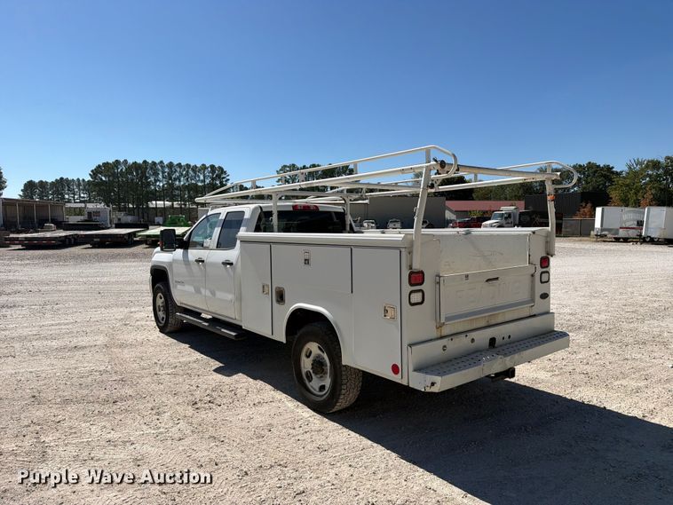 image for item FN2648 2016 GMC Sierra 2500HD Crew Cab utility bed pickup truck