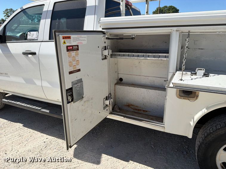 image for item FN2648 2016 GMC Sierra 2500HD Crew Cab utility bed pickup truck