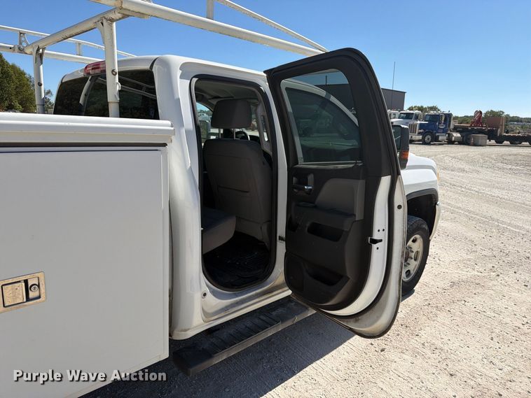 image for item FN2648 2016 GMC Sierra 2500HD Crew Cab utility bed pickup truck