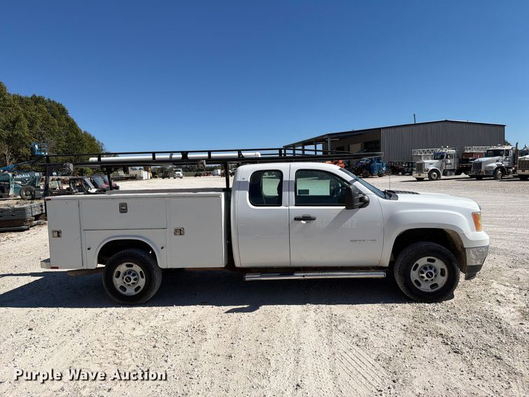 image for item FN2649 2012 GMC Sierra 2500HD Ext. Cab utility bed pickup truck