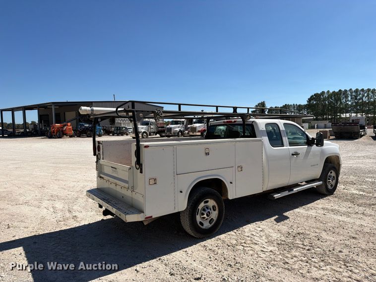 image for item FN2649 2012 GMC Sierra 2500HD Ext. Cab utility bed pickup truck