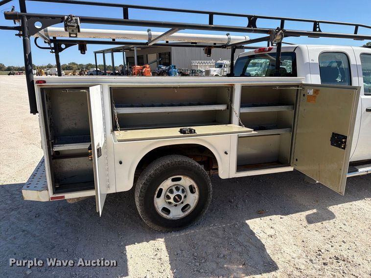 image for item FN2649 2012 GMC Sierra 2500HD Ext. Cab utility bed pickup truck