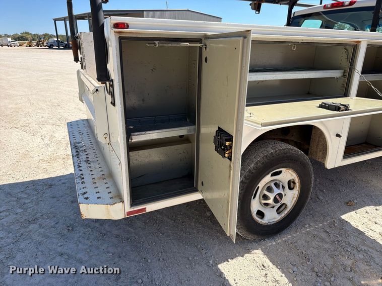 image for item FN2649 2012 GMC Sierra 2500HD Ext. Cab utility bed pickup truck