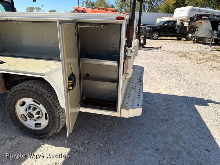 image for item FN2649 2012 GMC Sierra 2500HD Ext. Cab utility bed pickup truck