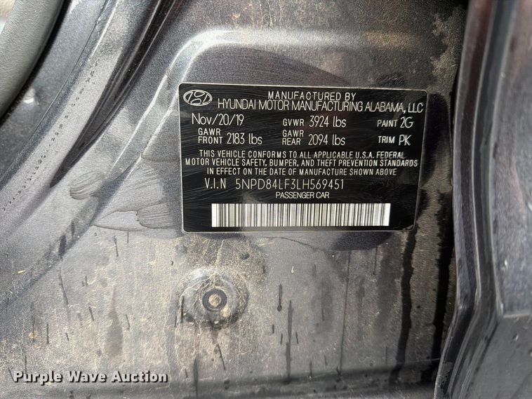 image for item FN2663 2020 Hyundai Elantra 