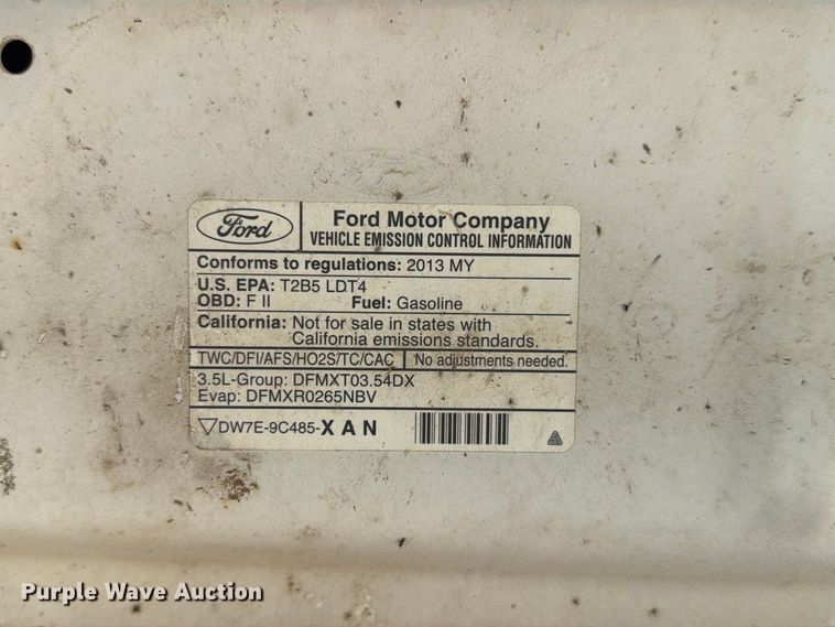 image for item FP3157 2013 Ford F150 Ext. Cab pickup truck