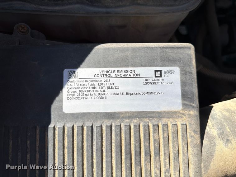 image for item FP3159 2018 Chevrolet Silverado 1500LT Crew Cab pickup truck