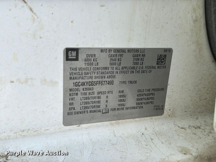 image for item FP3164 2015 Chevrolet Silverado 3500HD Crew Cab pickup truck