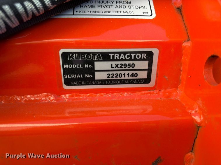 image for item FP3190 2021 Kubota LX3310 MFWD tractor