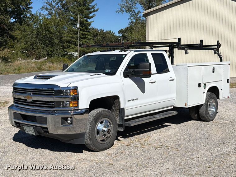 image for item FT6449 2017 Chevrolet Silverado 3500HD Crew Cab utility bed pickup truck