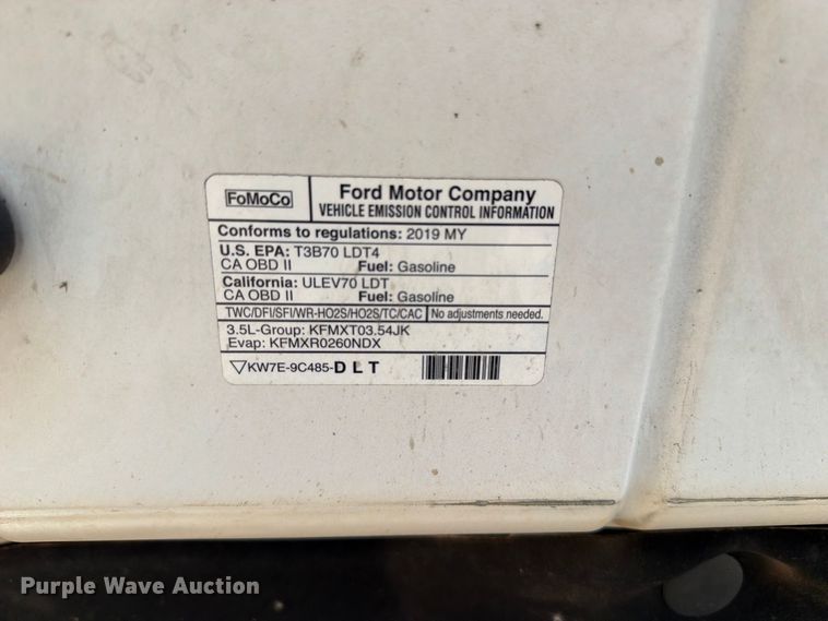 image for item FT6474 2019 Ford F-150 XLT Crew Cab pickup truck