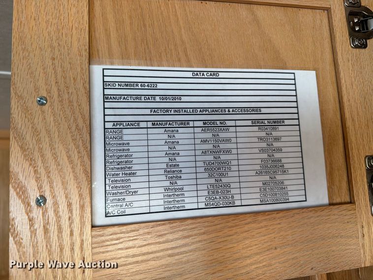 image for item FT6936 2010 Teton Buildings skid mounted living quarters
