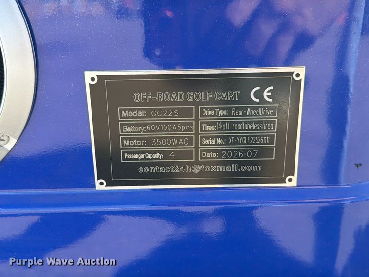 image for item FU0606 2026 Future GC22S golf cart