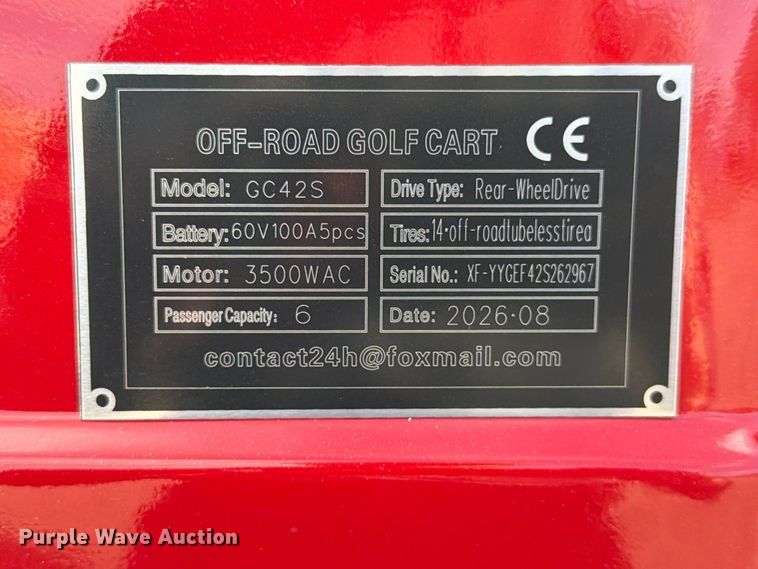 image for item FU0609 2026 Future GC42S golf cart