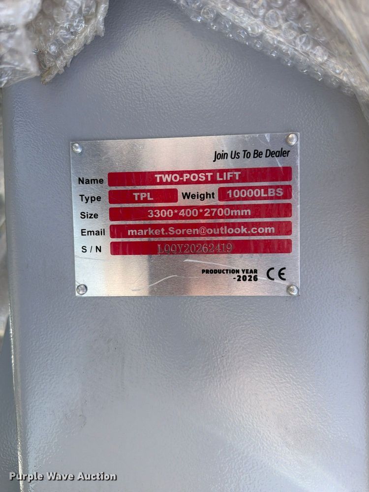 image for item FU0613 2026 TPL two post lift