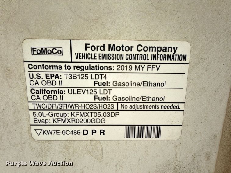 image for item FU1194 2019 Ford F150 Crew Cab pickup truck