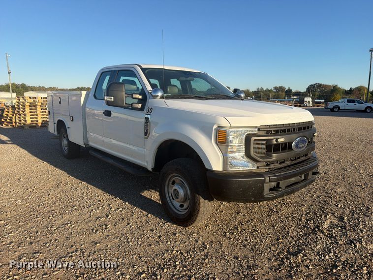 image for item FU1196 2020 Ford F250 Super Duty Ext. Cab utility bed pickup truck