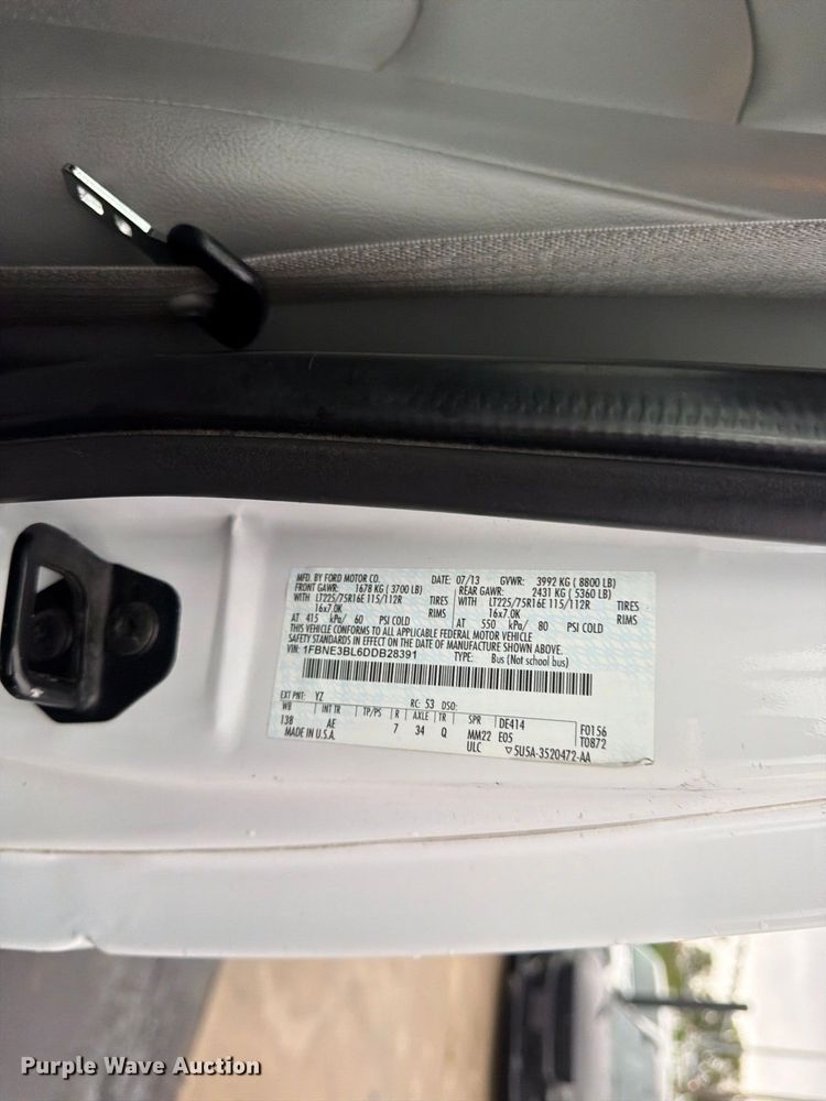 image for item FU4809 2013 Ford E350 van