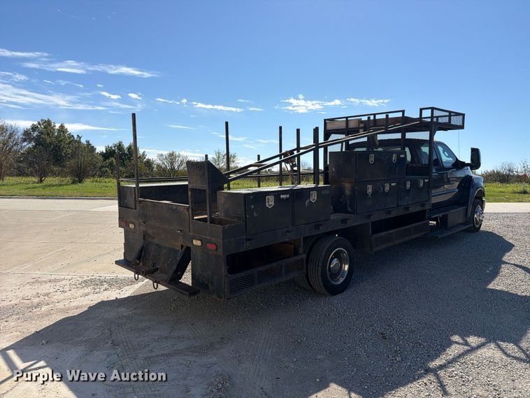 image for item FU4823 2021 Ford F650 Super Duty Crew Cab flatbed truck