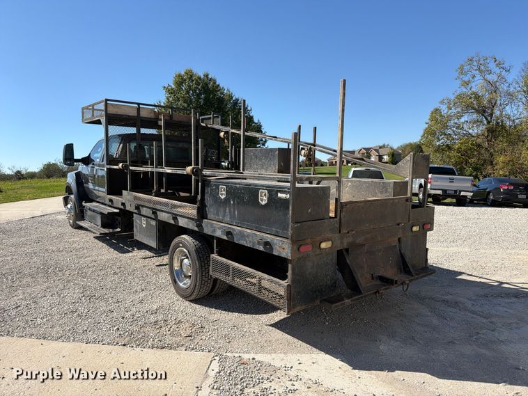 image for item FU4823 2021 Ford F650 Super Duty Crew Cab flatbed truck