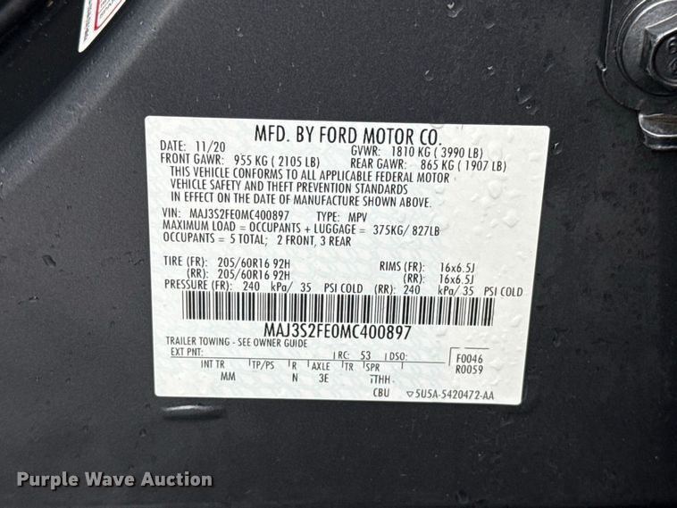 image for item FV2008 2021 Ford Ecosport SUV